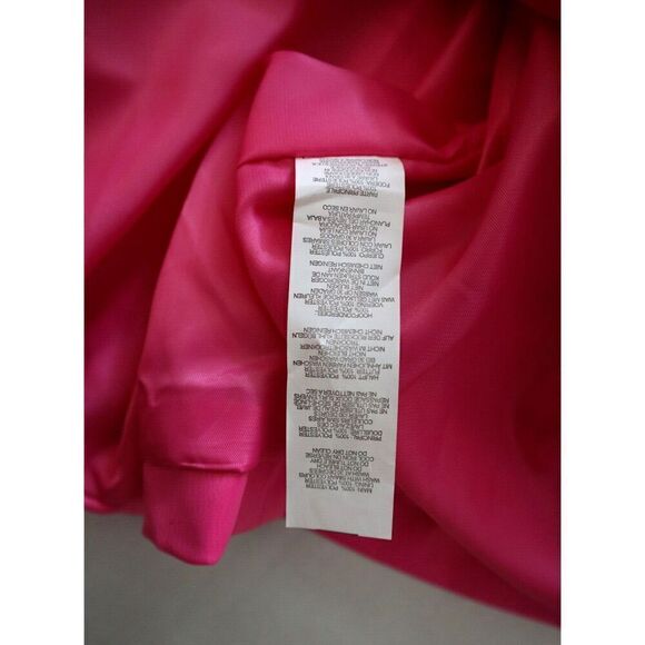 Nasty Gal ZUA60A7E10D Women's Sz 6 Hot Pink Satin Oversized Blazer - Picture 6 of 11